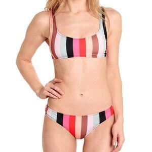 Solid & Striped Multicolor Stripe Bikini Bottoms • Size M NWT